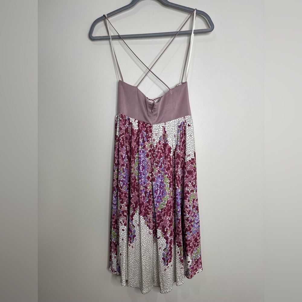 NWT Mara Hoffman 100% Silk Built in Bustier Cross Strap Empyre Mini Dress Small - Picture 8 of 11